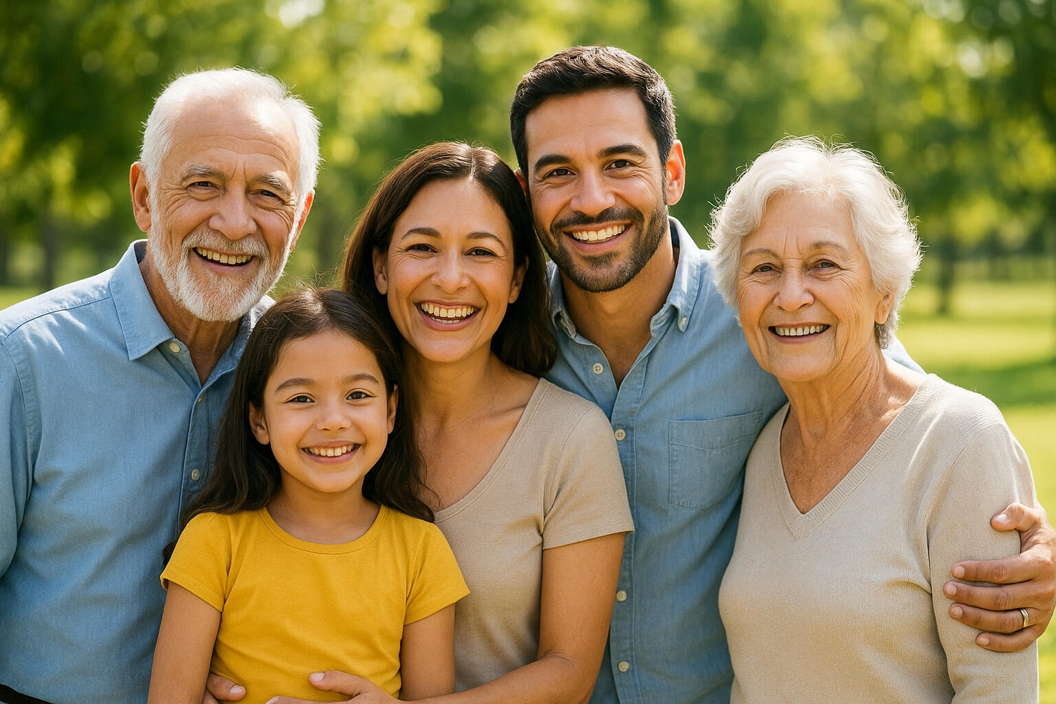 Multi generational family optimizing its longevity with a health family tree